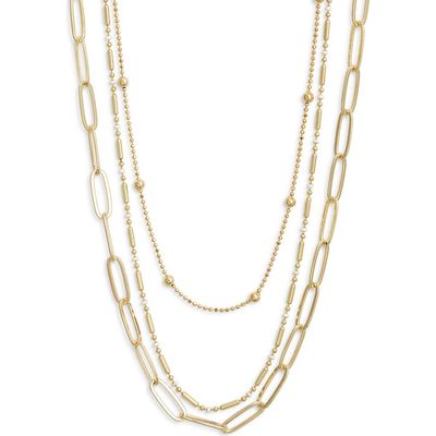 Nordstrom Nordstrom Set of 2 Enamel Dot Chain Layered Necklaces