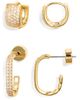 Nordstrom Nordstrom Set of 2 Pavé Cubic Zirconia Hoop Earrings - 1