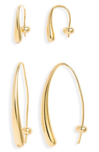 Nordstrom Nordstrom Set of 2 Teardrop Threader Earrings