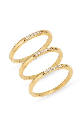 Nordstrom Nordstrom Set of 3 Cubic Zirconia Stack Rings