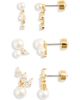 Nordstrom Nordstrom Set of 3 Faux Pearl & Cubic Zirconia Earrings - 1