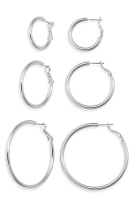 Nordstrom Nordstrom Set of 3 Medium Essential Hoop Earrings