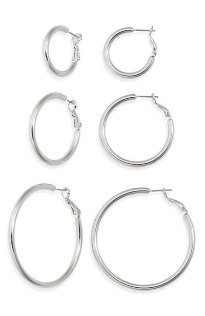 Nordstrom Nordstrom Set of 3 Medium Essential Hoop Earrings