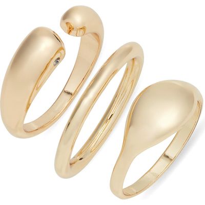 Nordstrom Nordstrom Set of 3 Organic Teardrop Band Rings