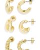 Nordstrom Nordstrom Set of 3 Textured Hoop Earrings - 1
