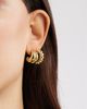Nordstrom Nordstrom Set of 3 Textured Hoop Earrings - 4