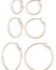 Nordstrom Nordstrom Set of 3 Thin Essential Hoop Earrings - 1