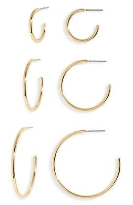 Nordstrom Nordstrom Set of 3 Wire Hoop Earrings