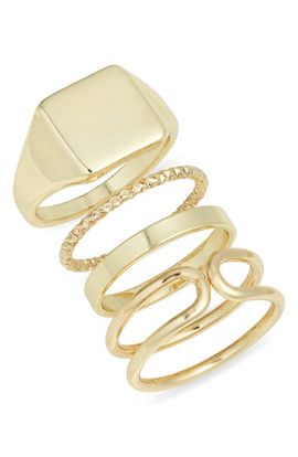 Nordstrom Nordstrom Set of 4 Polished Rings