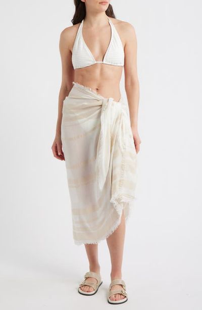 Nordstrom Nordstrom Sheer Stripe Pareo Wrap
