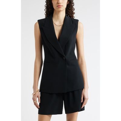 Nordstrom Nordstrom Sleeveless Crepe Blazer