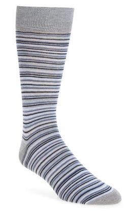 Nordstrom Nordstrom Stripe Cotton Blend Dress Socks