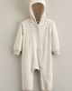 Nordstrom Nordstrom Stripe Hooded Long Sleeve Romper - 1