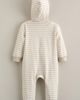 Nordstrom Nordstrom Stripe Hooded Long Sleeve Romper - 2