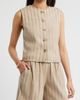 Nordstrom Nordstrom Stripe Linen Blend Vest - 1