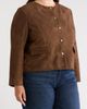 Nordstrom Nordstrom Suede Crop Button Front Jacket - 3