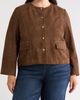 Nordstrom Nordstrom Suede Crop Button Front Jacket - 4