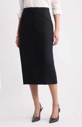 Nordstrom Nordstrom Suiting Column Midi Skirt