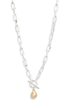Nordstrom Nordstrom T-Bar Pebble Pendant Necklace