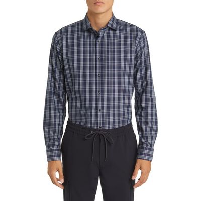 Nordstrom Nordstrom Tech-Smart Trim Fit Non-Iron Plaid Stretch Dress Shirt