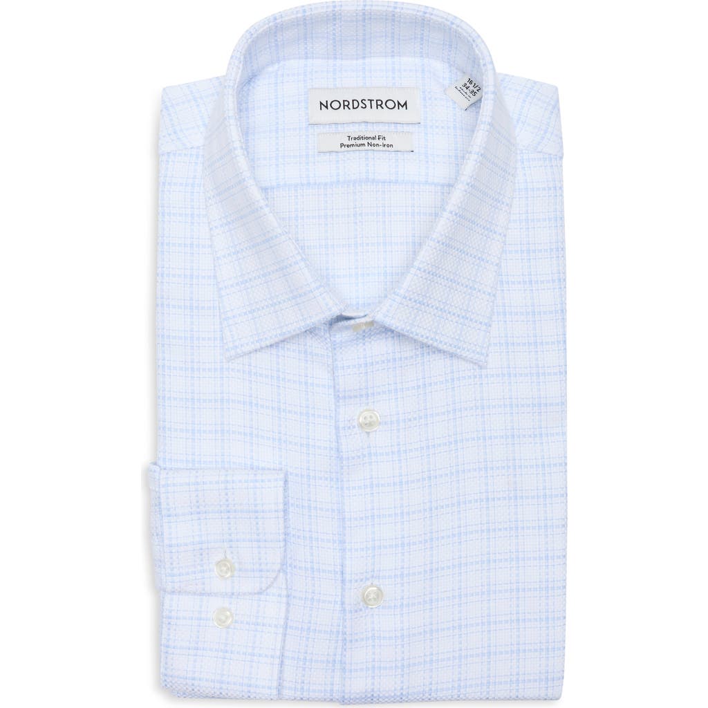 Nordstrom Nordstrom Traditional Fit Check Premium Non-Iron Cotton Dobby Dress Shirt