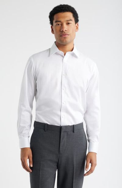 Nordstrom Nordstrom Trim Fit Herringbone Dress Shirt