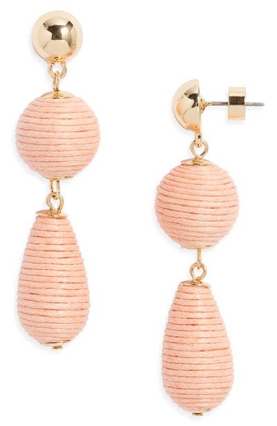 Nordstrom Nordstrom Triple Linear Drop Raffia Earrings