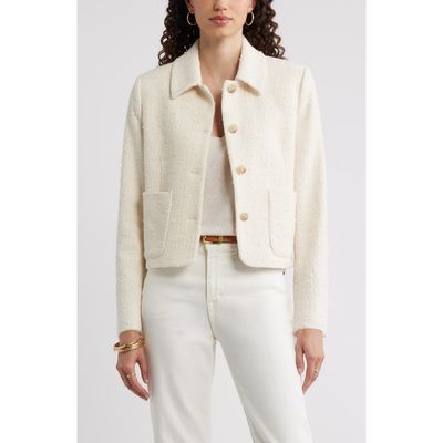 Nordstrom Nordstrom Tweed Crop Patch Pocket Jacket