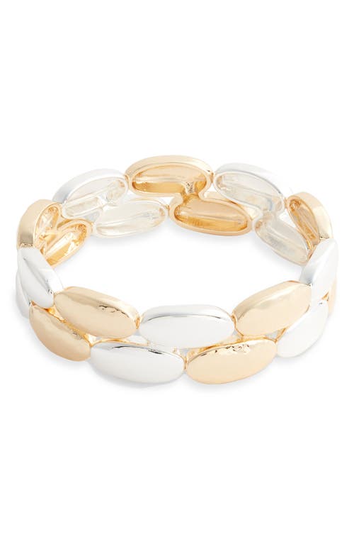 Nordstrom Nordstrom Two-Tone Oval Stretch Bracelet