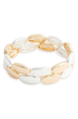 Nordstrom Nordstrom Two-Tone Oval Stretch Bracelet