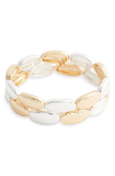 Nordstrom Nordstrom Two-Tone Oval Stretch Bracelet