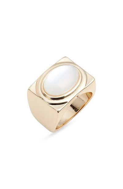 Nordstrom Nordstrom Wide Oval Resin Signet Ring