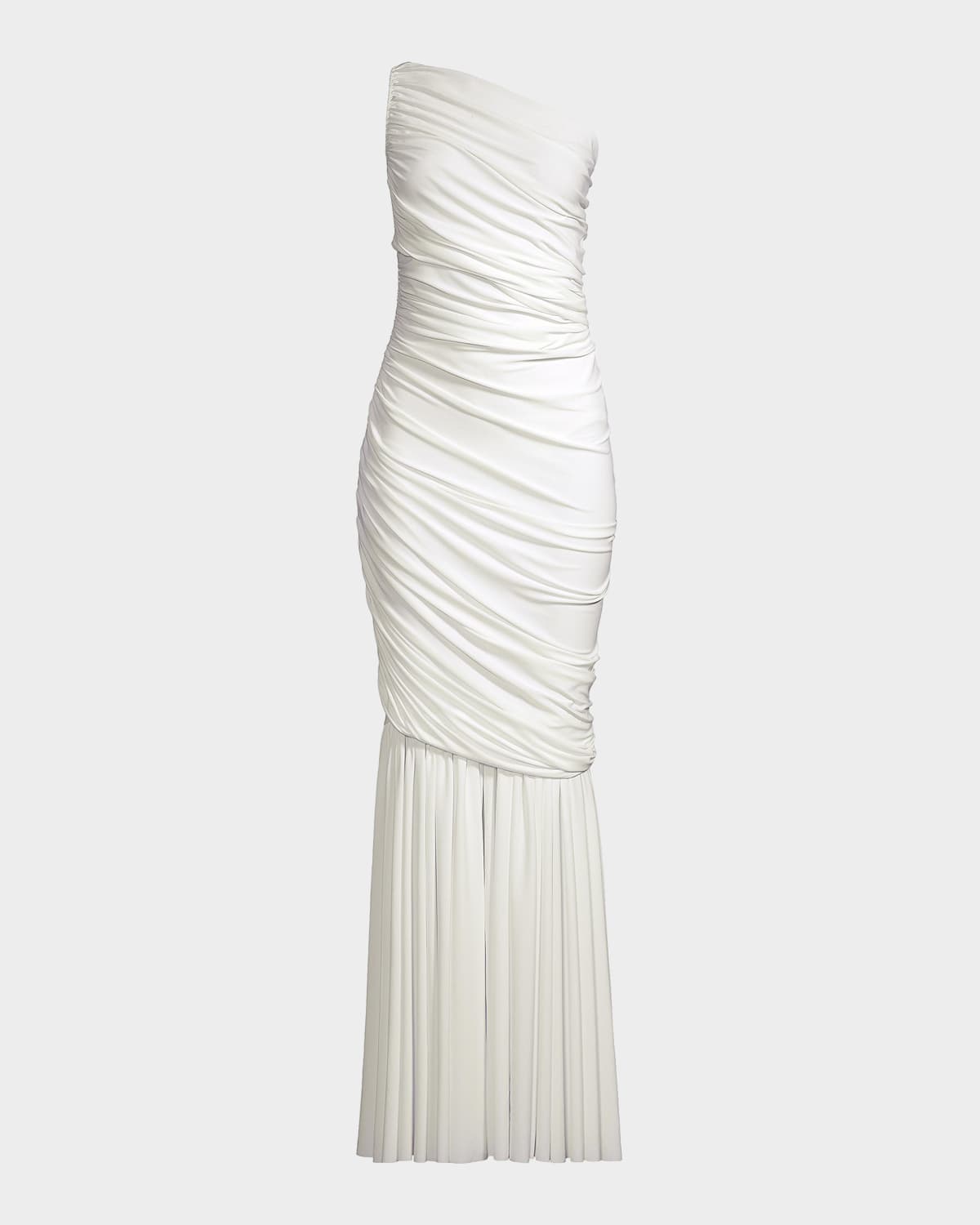 Norma Kamali Diana Fringed Fishtail Gown