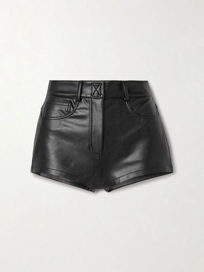 NORMA KAMALI Leather-like shorts