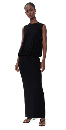 Norma Kamali Norma Kamali Babydoll Gown Black