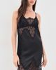 Norma Kamali Norma Kamali Bias Slip Dress with Lace Black - 2