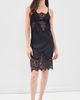 Norma Kamali Norma Kamali Bias Slip Dress with Lace Black - 5