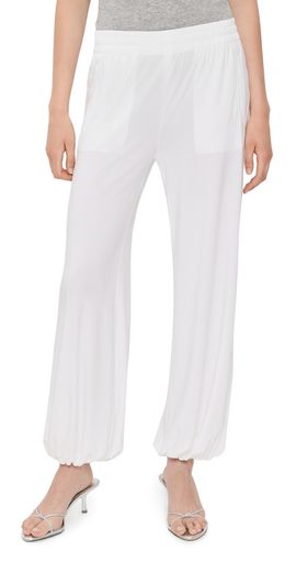 Norma Kamali Norma Kamali Boyfriend Puff Jog Pants Snow White