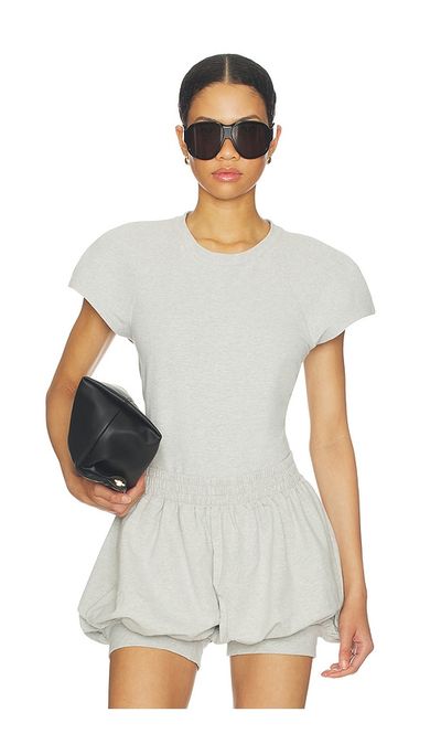 Norma Kamali Norma Kamali Cap Sleeve Bomber Bodysuit