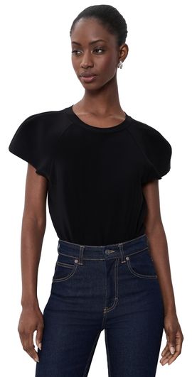 Norma Kamali Norma Kamali Cap Sleeve Bomber Bodysuit Black