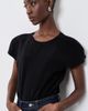 Norma Kamali Norma Kamali Cap Sleeve Bomber Bodysuit Black - 2