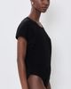 Norma Kamali Norma Kamali Cap Sleeve Bomber Bodysuit Black - 4