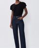 Norma Kamali Norma Kamali Cap Sleeve Bomber Bodysuit Black - 5