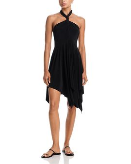 Norma Kamali Norma Kamali Convertible Asymmetric Swim Cover Up Dress