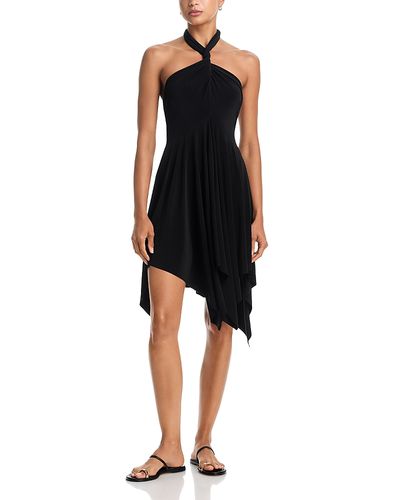 Norma Kamali Norma Kamali Convertible Asymmetric Swim Cover Up Dress