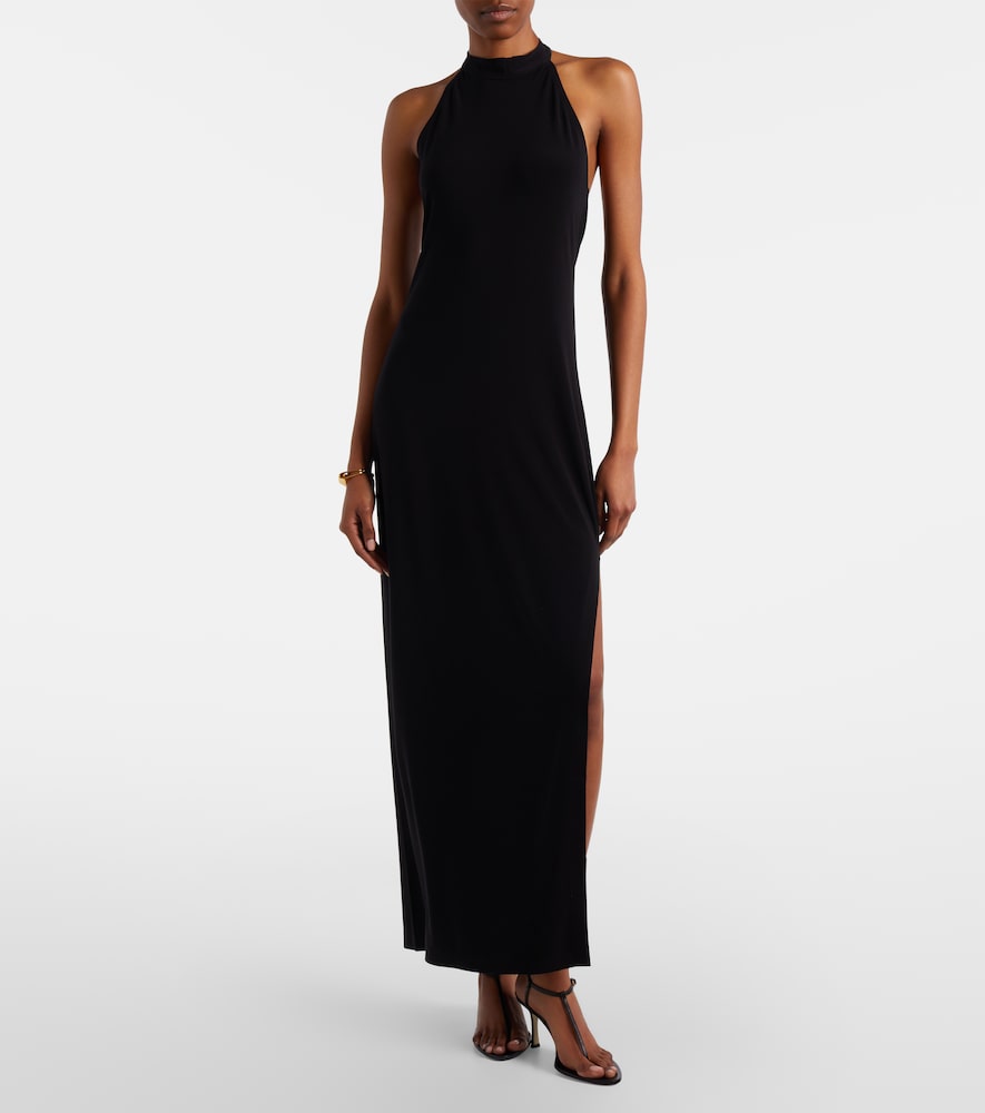 high fashion dress boutique Isabel Satin Halter Mini Dress in Black • Threads Boutique Going Out Dresses  – American Threads main image 0