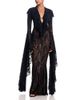 Norma Kamali Norma Kamali Extra Long Sleeve Deep V Fishtail Gown - 1