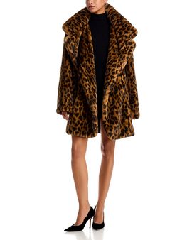 Norma Kamali Norma Kamali Faux Fur Teddy Car Coat