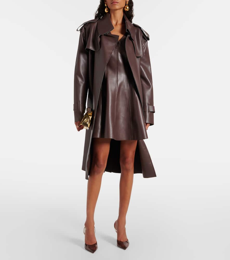 norma kamali faux leather dress Norma Kamali