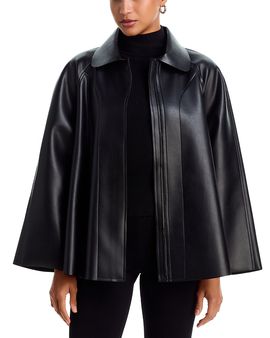 Norma Kamali Norma Kamali Faux Leather Zip Front Jacket